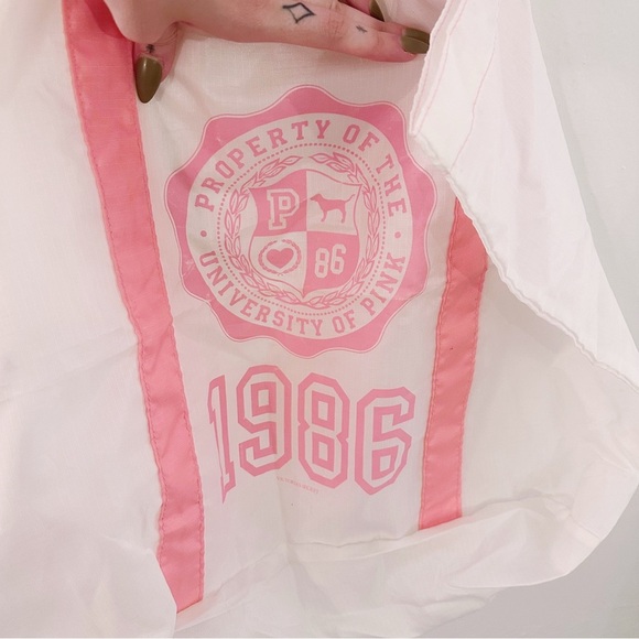 Victoria's Secret PINK White Tote Bag - Picture 3 of 5